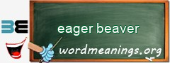 WordMeaning blackboard for eager beaver